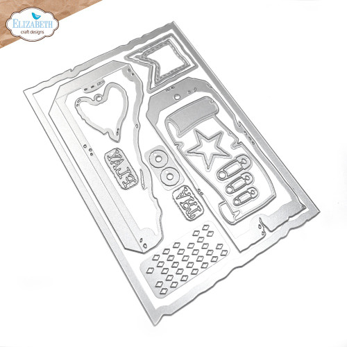 Elizabeth Craft Metal Dies-Playful grunge - 5A00305C-1H1P4 - 741527317522