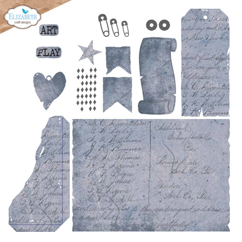 Elizabeth Craft Metal Dies-Playful grunge - 5A00305C-1H1P4