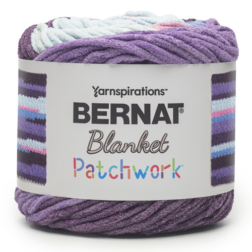 Bernat Blanket Patchwork Yarn-Purple Pop - 5A002Z44-1H1B6 - 057355560307 Bernat Blanket Patchwork Yarn-Purple Pop - 5A002Z44-1H1B6 - 057355560307