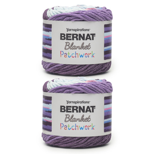 Bernat Blanket Patchwork Yarn-Purple Pop - 5A002Z44-1H1B6 Bernat Blanket Patchwork Yarn-Purple Pop - 5A002Z44-1H1B6