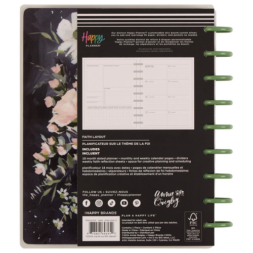 Happy Planner 18-Month Classic Disc Bound Planner-Flourish In Faith; Jul '25 - Dec '26 - 5A002X5V-1GY10 Happy Planner 18-Month Classic Disc Bound Planner-Flourish In Faith; Jul '25 - Dec '26 - 5A002X5V-1GY10