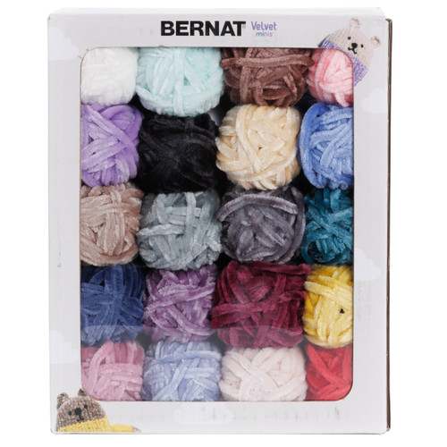 Bernat Velvet Minis Yarn Pack-10 Assorted Skeins - 5A002Z45-1H18R - 057355575813