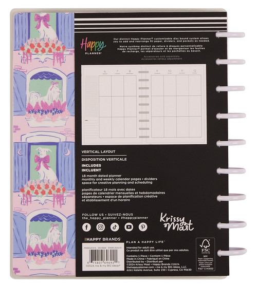 Happy Planner 18-Month Classic Disc Bound Planner-Paws-Itive Year; Jul '25 - Dec '26 - 5A002X53-1GY15 Happy Planner 18-Month Classic Disc Bound Planner-Paws-Itive Year; Jul '25 - Dec '26 - 5A002X53-1GY15