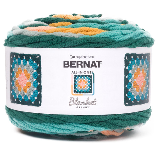 Bernat Blanket All In One Blanket Granny Square Yarn-Seaside Shine - 5A002Z43-1H18Z - 057355575271 Bernat Blanket All In One Blanket Granny Square Yarn-Seaside Shine - 5A002Z43-1H18Z - 057355575271