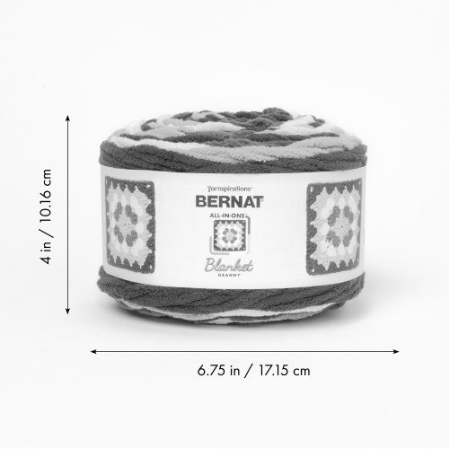 Bernat Blanket All In One Blanket Granny Square Yarn-Seaside Shine - 5A002Z43-1H18Z Bernat Blanket All In One Blanket Granny Square Yarn-Seaside Shine - 5A002Z43-1H18Z