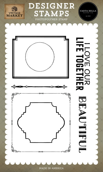 Carta Bella Vintage Market Stamp Set-Our Life Together - 5A0030HZ-1H22H - 810179819347