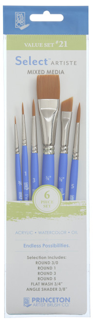 Princeton Select Brush Set 6/Pkg-SELECT BRUSH SET 21 - 5A002ZRM-1H178 - 757063387240 Princeton Select Brush Set 6/Pkg-SELECT BRUSH SET 21 - 5A002ZRM-1H178 - 757063387240