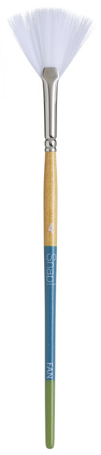 Princeton Snap! White Taklon Short Handle Brush-Fan Size 4 - 5A002ZNV-1H13H - 757063985057