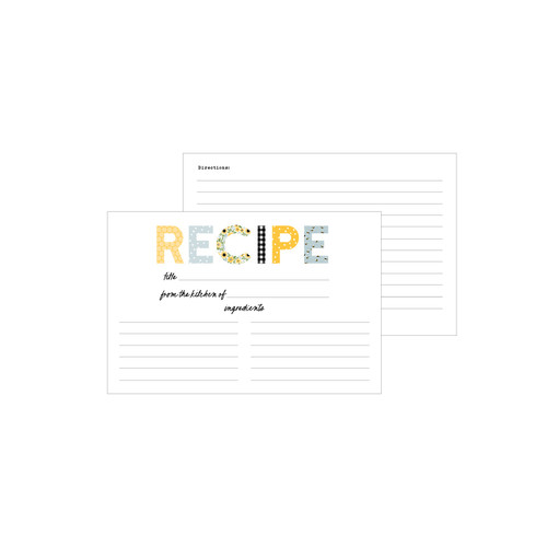 Echo Park Recipe Cards 4"X6"-Bee Happy - 5A0030LG-1H22W