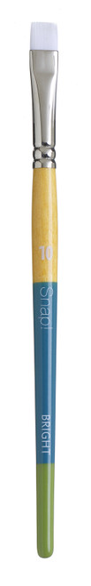 Princeton Snap! White Taklon Short Handle Brush-Bright Shader Size 10 - 5A002ZNS-1H141 - 757063985149
