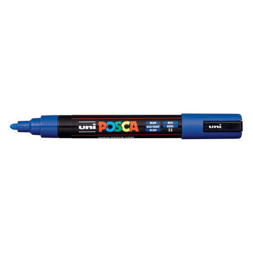 POSCA 5M Medium Bullet Tip 2.5mm Paint Marker-Blue - PC-5M-4000