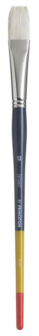 Princeton Snap! Natural Bristle Long Handle Brush-Flat Size 12 - 5A002ZPV-1H146 - 757063970190
