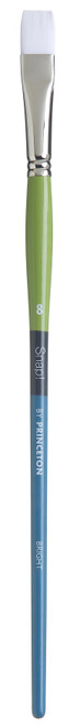 Princeton Snap! White Taklon Long Handle Brush-Bright Size 8 - 5A002ZNN-1H147 - 757063980137