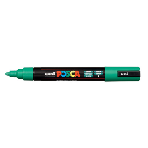 POSCA 5M Medium Bullet Tip 2.5mm Paint Marker-Green - PC-5M-8000