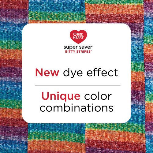 Red Heart Super Saver Bitty Stripes-Grapey - 5A002X8Q-1GY63 Red Heart Super Saver Bitty Stripes-Grapey - 5A002X8Q-1GY63