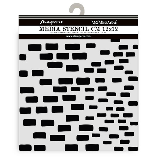 Stamperia Stencil 4.72"X 4.72"-Silent Sea Bricks Pattern - 5A002XJB-1GYGX - 5993110044000 Stamperia Stencil 4.72"X 4.72"-Silent Sea Bricks Pattern - 5A002XJB-1GYGX - 5993110044000