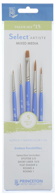 Princeton Select Brush Set 5/Pkg-SELECT BRUSH SET 15 - 5A002ZRH-1H15L - 757063387226 Princeton Select Brush Set 5/Pkg-SELECT BRUSH SET 15 - 5A002ZRH-1H15L - 757063387226