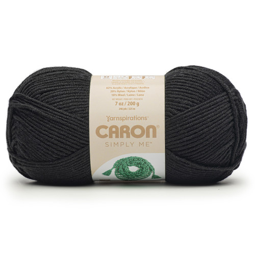 Caron Simply Me Yarn-Black - 5A002X8W-1GY8G - 057355560659