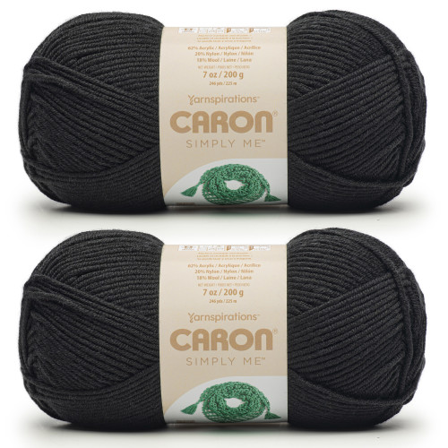 Caron Simply Me Yarn-Black - 5A002X8W-1GY8G