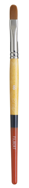 Princeton Snap! Golden Taklon Short Handle Brush-Filbert Size 8 - 5A002ZP4-1H127 - 757063965097 Princeton Snap! Golden Taklon Short Handle Brush-Filbert Size 8 - 5A002ZP4-1H127 - 757063965097
