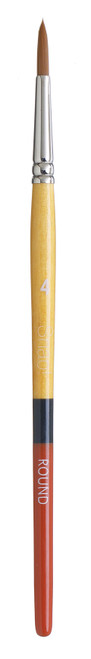 Princeton Snap! Golden Taklon Short Handle Brush-Round Size 4 - 5A002ZPS-1H129 - 757063965073