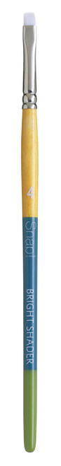 Princeton Snap! White Taklon Short Handle Brush-Bright Shader Size 4 - 5A002ZP5-1H12N - 757063985040