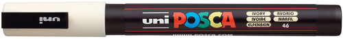 POSCA 3M Paint Marker Fine Bullet Tip Pen 0.9mm-1.3mm-Ivory - PC-3M-12367 - 4902778123676