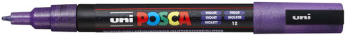 POSCA 3M Paint Marker Fine Bullet Tip Pen 0.9mm-1.3mm-Glitter Violet - PC-3M-19799 - 4902778197998