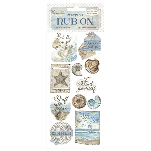 Stamperia Rub-On 4"X8.5"-Silent Sea Shells - 5A002XH0-1GYG8 - 5993110043355