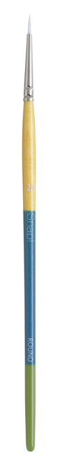 Princeton Snap! White Taklon Short Handle Brush-Round Size 2/0 - 5A002ZQ4-1H13D - 757063985033