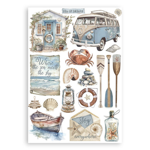 Stamperia A5 Washi Pad 8/Pkg-Silent Sea - 5A002XHR-1GYFN