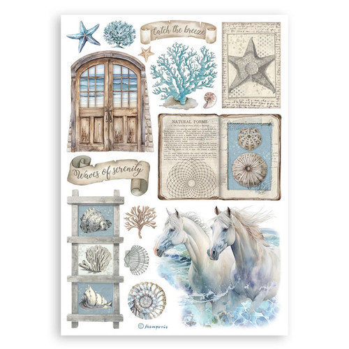 Stamperia A5 Washi Pad 8/Pkg-Silent Sea - 5A002XHR-1GYFN