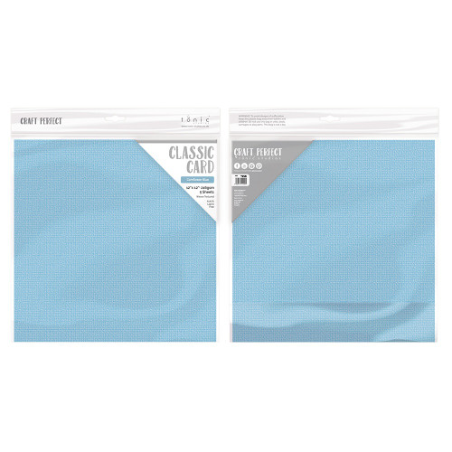 3 Pack - Craft Perfect Weave Texture 80lb Cardstock 12"X12" 5/Pkg-Cornflower Blue - CARD 12-9166 3 Pack - Craft Perfect Weave Texture 80lb Cardstock 12"X12" 5/Pkg-Cornflower Blue - CARD 12-9166
