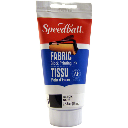 Fabric Block Printing Ink 2.5oz-Black - SP35-3570 - 651032035708