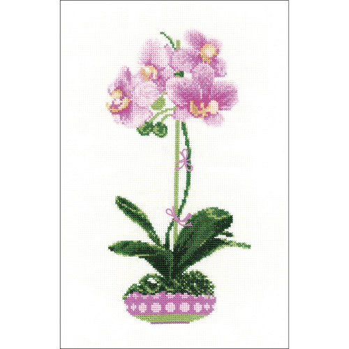 RIOLIS Counted Cross Stitch Kit 8.25"X11.75"-Lilac Orchid (14 Count) - R1163