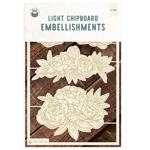 P13 Die-Cut Chipboard Embellishments 4"X6"-Hello Spring #02, 5/Pkg - P13HSP45 - 5904619320199