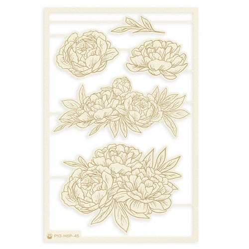 P13 Die-Cut Chipboard Embellishments 4"X6"-Hello Spring #02, 5/Pkg - P13HSP45