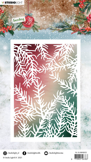 Studio Light Sending Joy Stencil 5.75"X8.25"-NR. 32, Branches - SLSJSK32 - 8713943126783