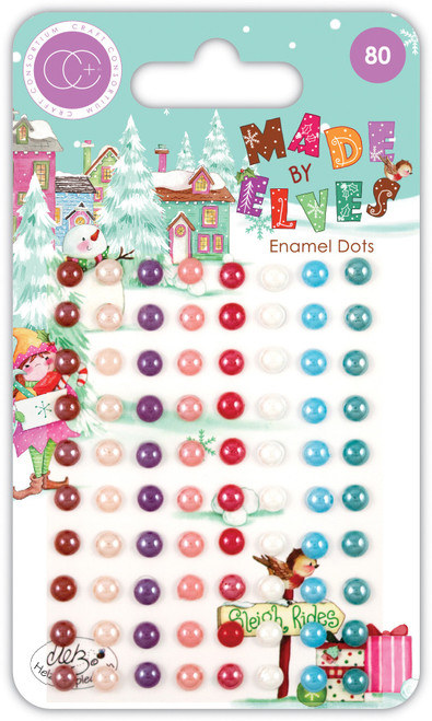 Craft Consortium Adhesive Enamel Dots 80/Pkg-Made By Elves - CADOT016 - 5060394629848