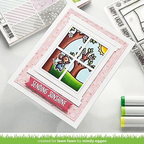Lawn Fawn Clear Stamps 4"X6"-Window Scene: Spring LF2780