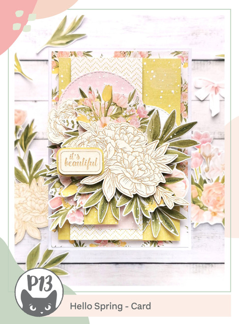 2 Pack P13 Die-Cut Chipboard Embellishments 4"X6"-Hello Spring #02, 5/Pkg P13HSP45