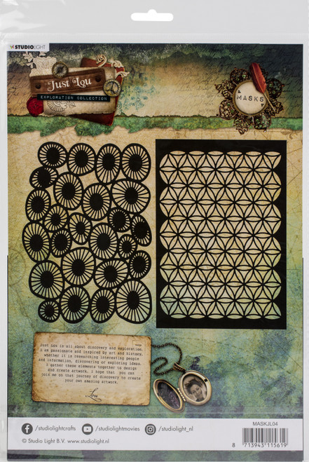 Studio Light Just Lou Exploration A4 Stencil-NR. 04 - MASKJL04 Studio Light Just Lou Exploration A4 Stencil-NR. 04 - MASKJL04