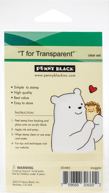 Penny Black Clear Stamps-Snuggles 3"X4" - PB30660