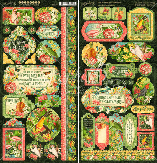 Lost In Paradise Cardstock Stickers 12"X12"- - G4501896 Lost In Paradise Cardstock Stickers 12"X12"- - G4501896