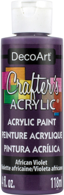 6 Pack - DecoArt Crafter's Acrylic Paint 4oz-African Violet - Purple - DCA10-74 - 766218013675