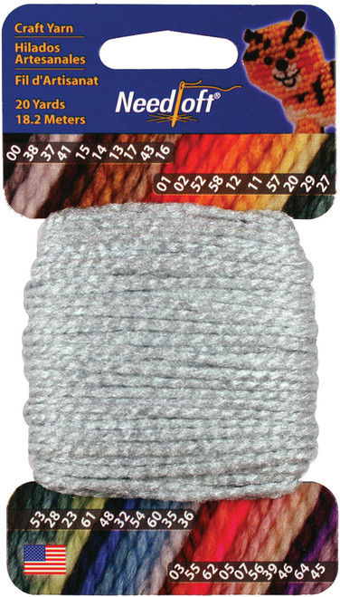 6 Pack - Needloft Craft Yarn 20yd-Baby Blue - 510-36 - 723347510369