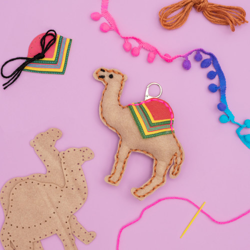 3 Pack - Colorbok Sew Cute! Felt Keychain-Camel - 34004934