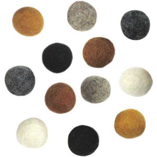 Dimensions Feltworks Ball Assortment-Earth Tone 12/Pkg - 72-73832 - 088677738327