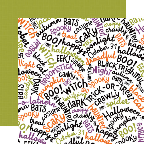I Love Halloween Double-Sided Cardstock 12"X12"-Happy Halloween - ILH218-10 - 787790191018
