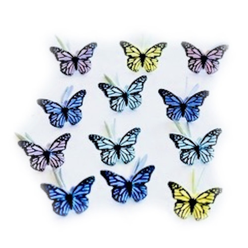 6 Pack - Eyelet Outlet Shape Brads 12/Pkg-Mini Butterfly 2 - QBRD2-1H33W - 810787026144